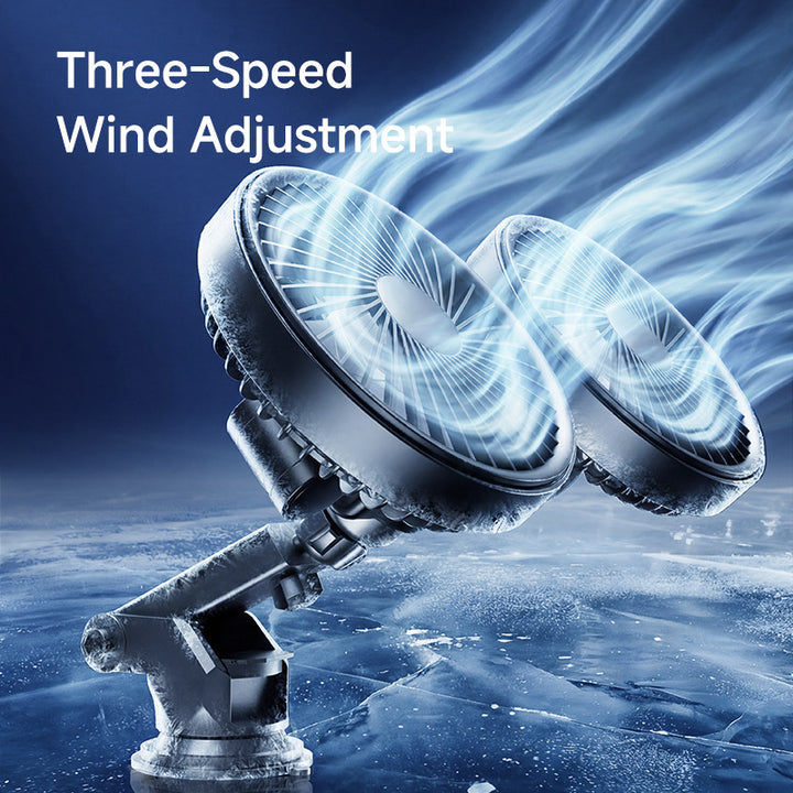 Unisex double fan with digital speed display Kalsten