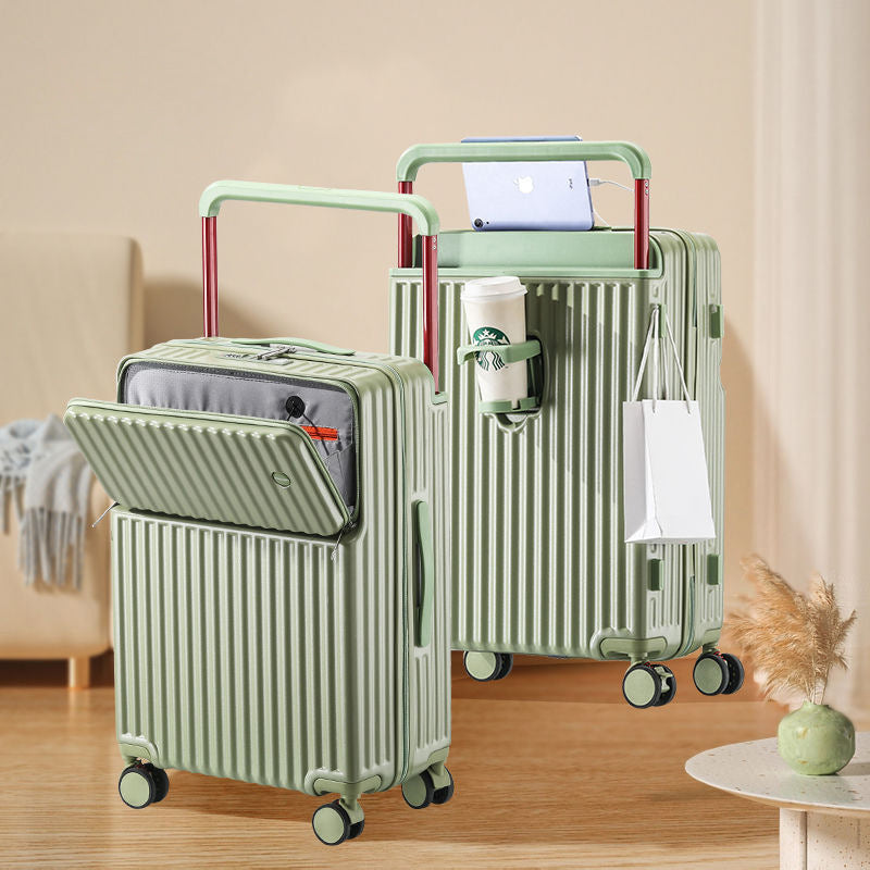 Unisex Multi-Compartment Rolling Hard-Shell Luggage with Integrated Charging Port Kalsten