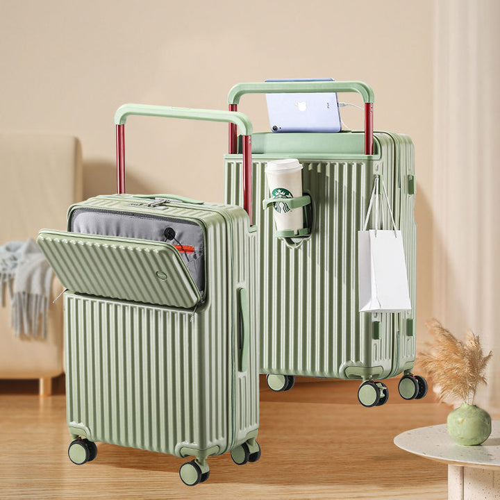 Unisex Multi-Compartment Rolling Hard-Shell Luggage with Integrated Charging Port Kalsten