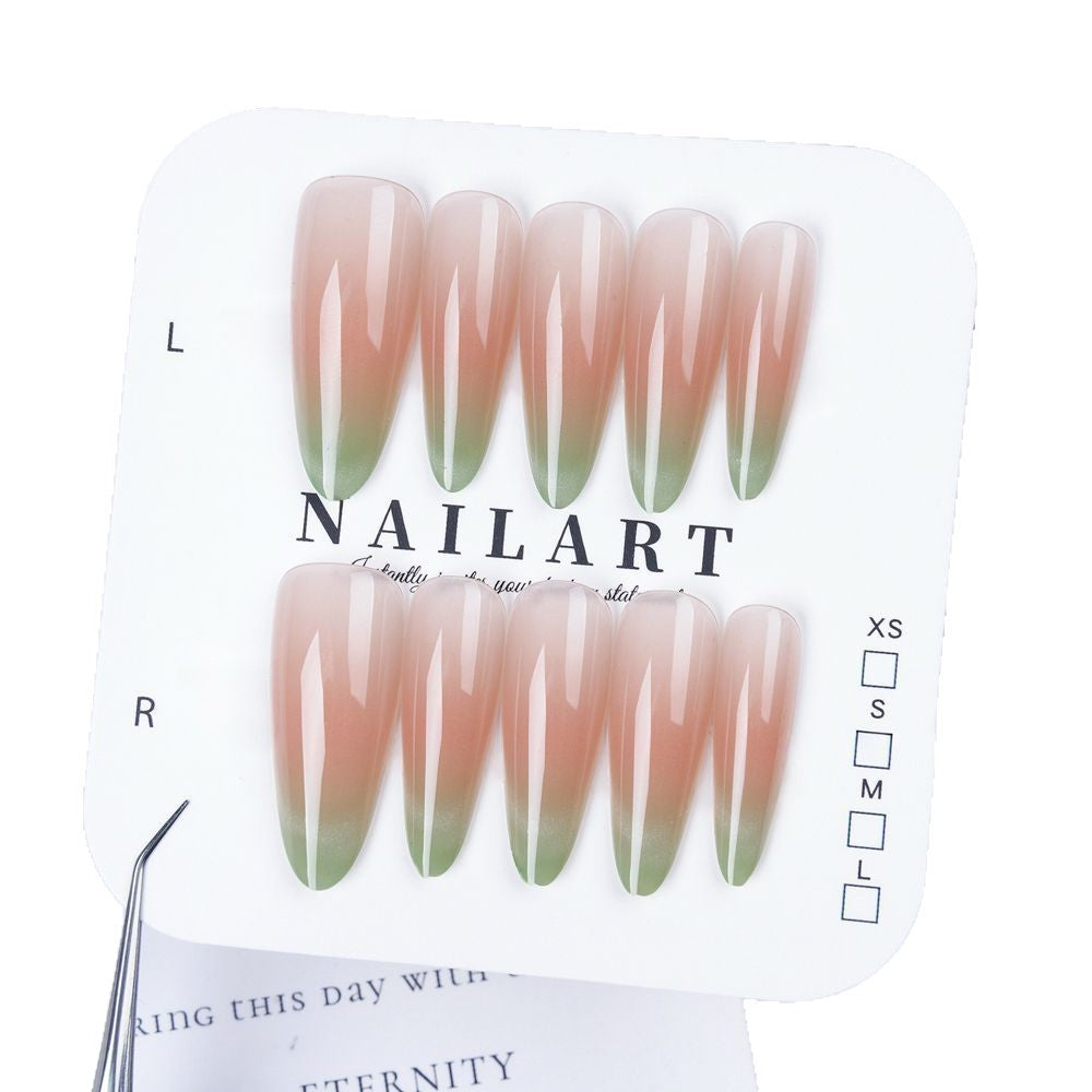 Elegantly Curved Ombre Press-On Nail Set Kalsten