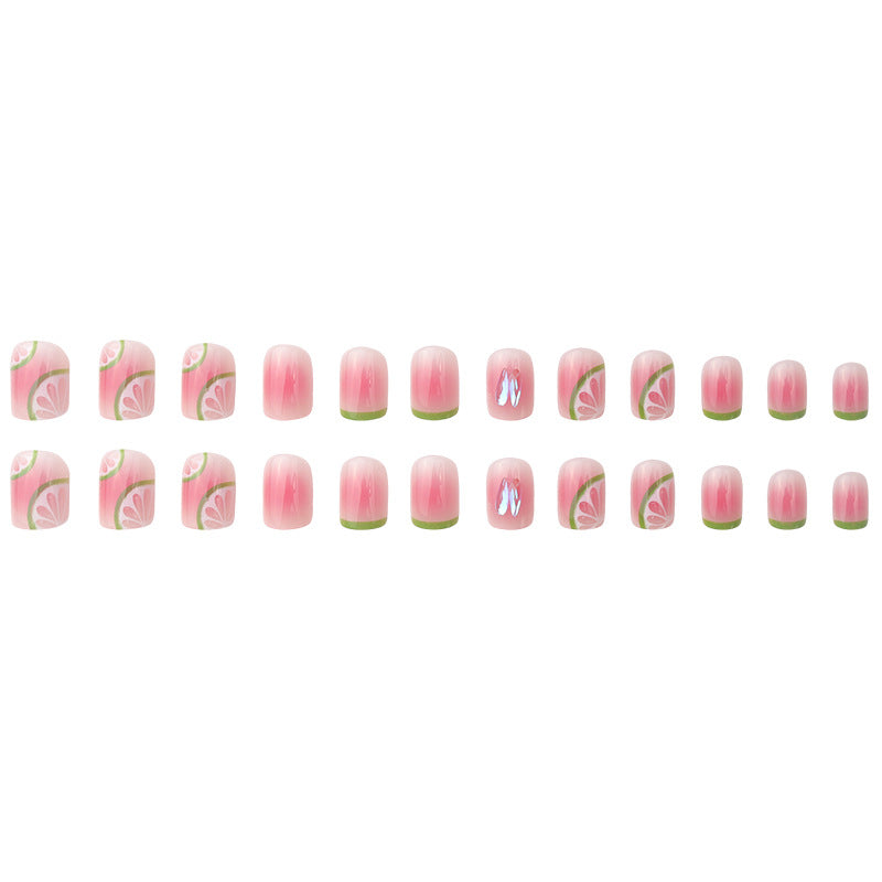 Artistic Watermelon-Themed Press-On Nails Kalsten