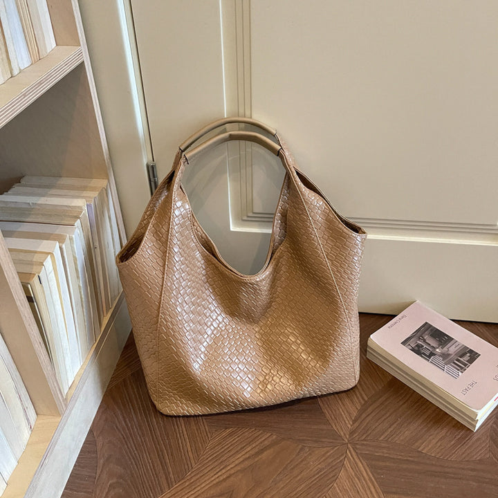 Woven Leather Tote Bag