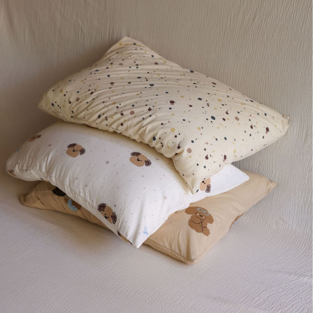 Children's pillowcase made of cotton percale with cute bear print