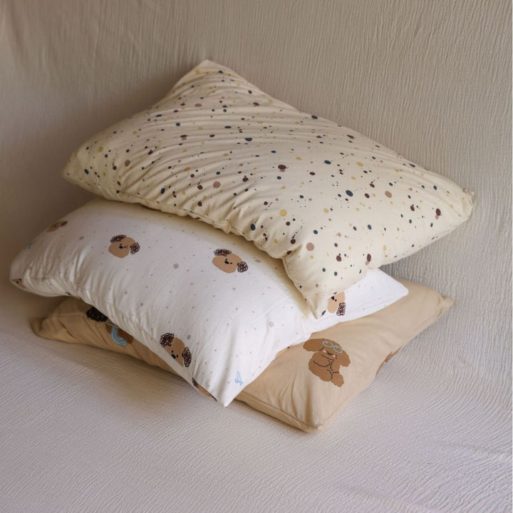 Children's pillowcase made of cotton percale with cute bear print