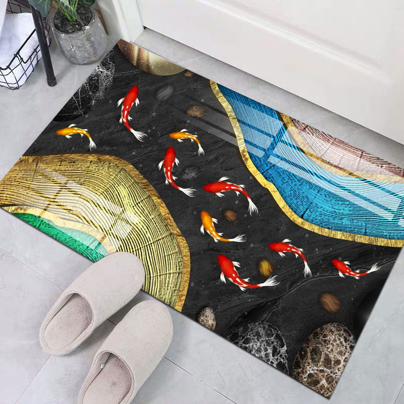 Artistic Fish-Themed Entry Mat
