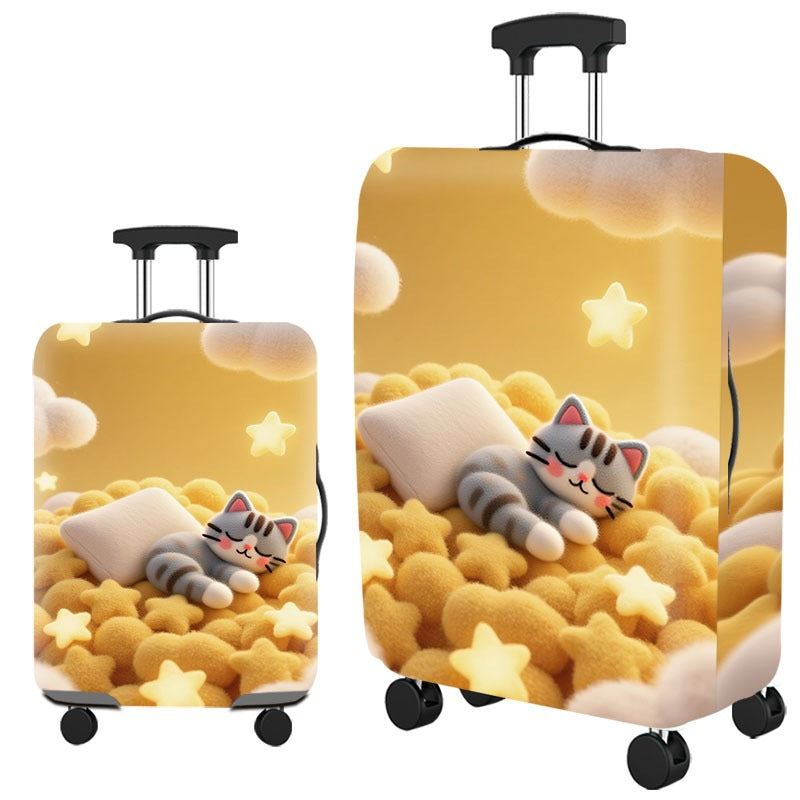 Artistic Cat-Themed Hard Shell Suitcase Kalsten