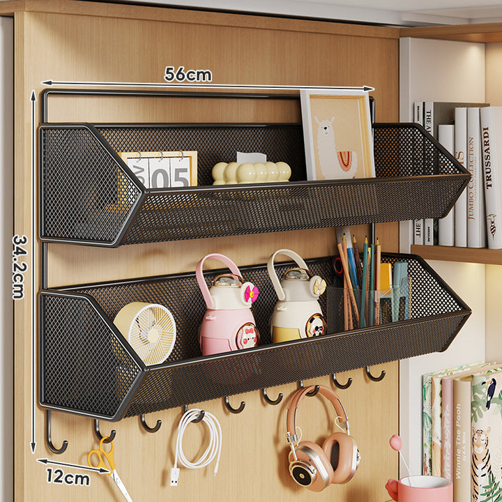 Clip-On Mesh Cabinet Edge Storage Basket Organizer