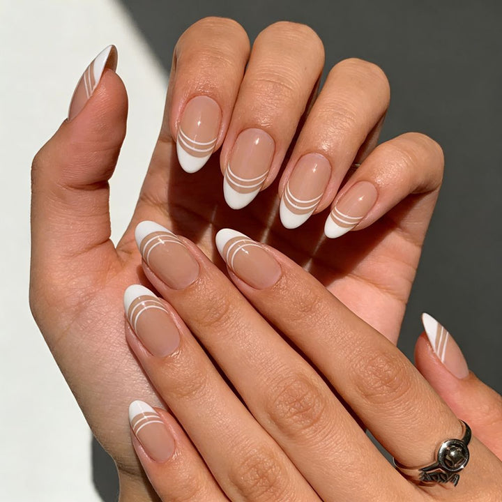 Elegant Long-Lasting Press-On Nail Design
