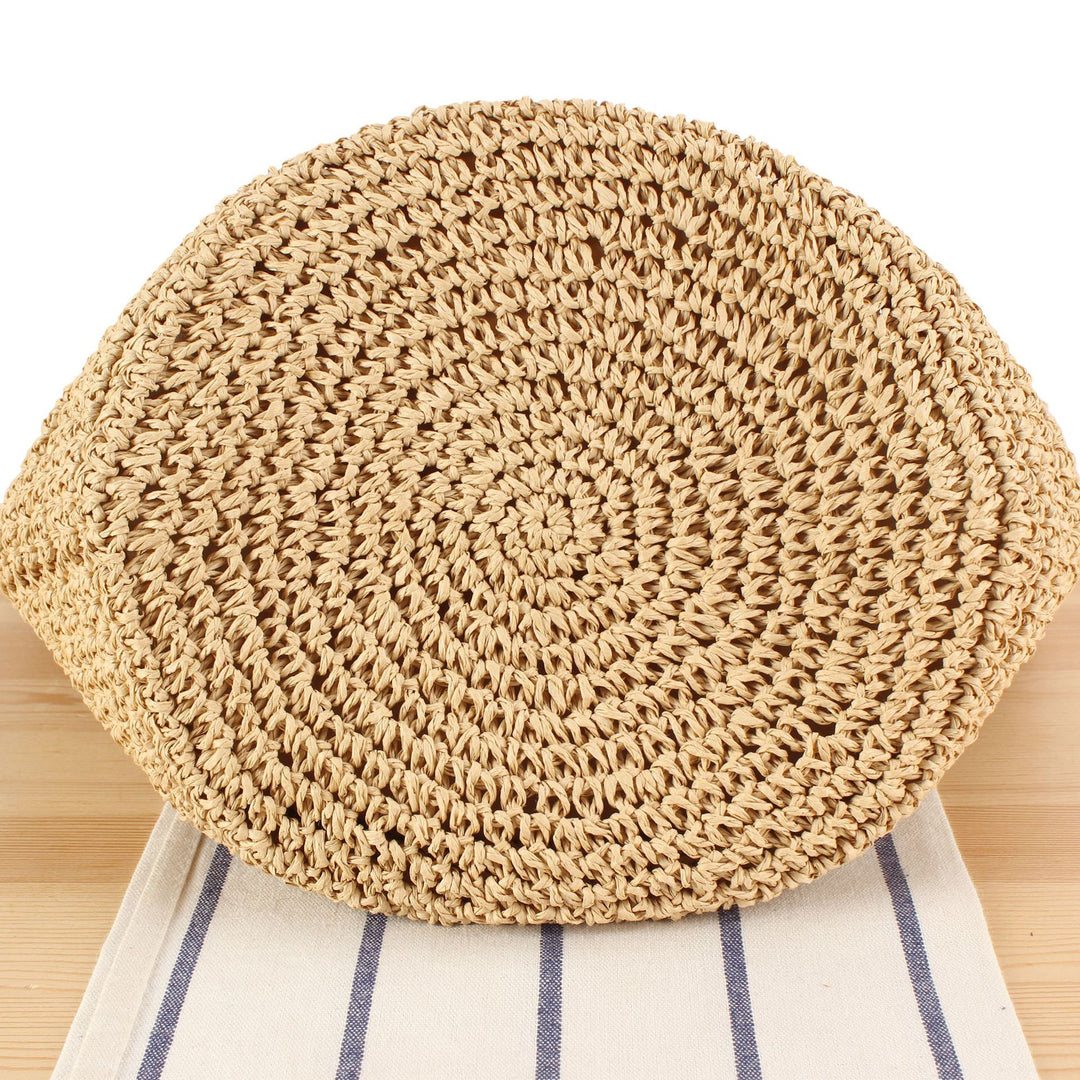 Hand-knotted beach bag with floral details Kalsten