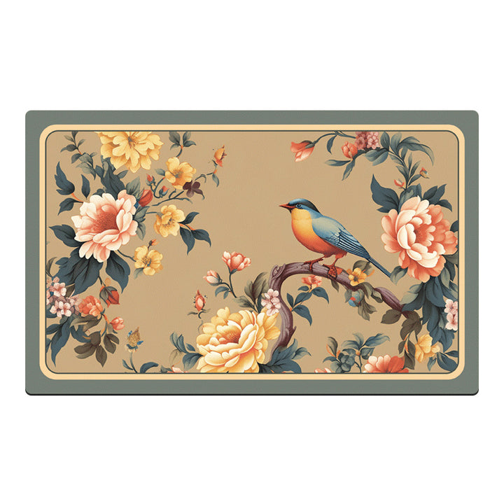 Floral Design Kitchen Mat Kalsten