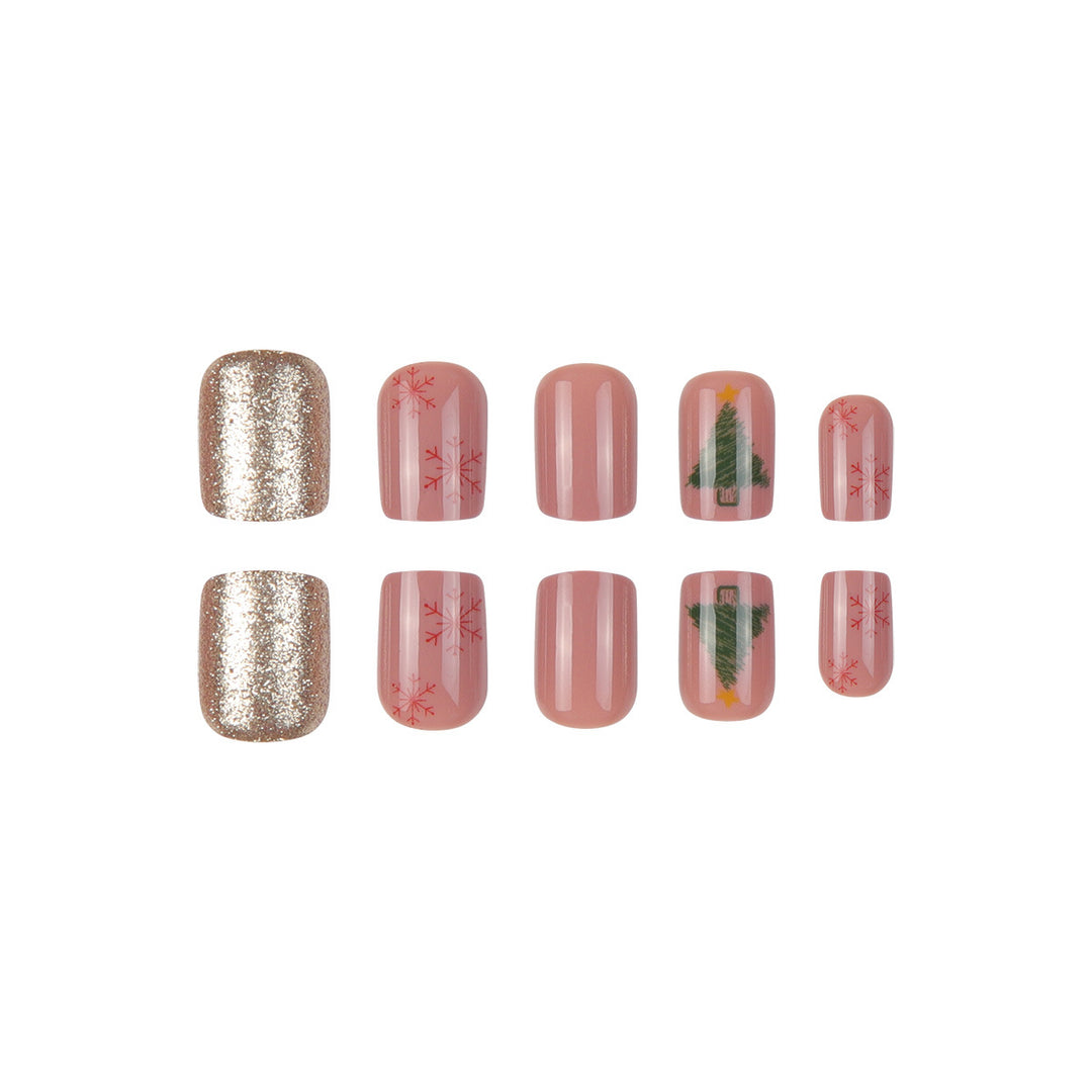Festive Holiday-Themed Press-On Nail Art Kalsten