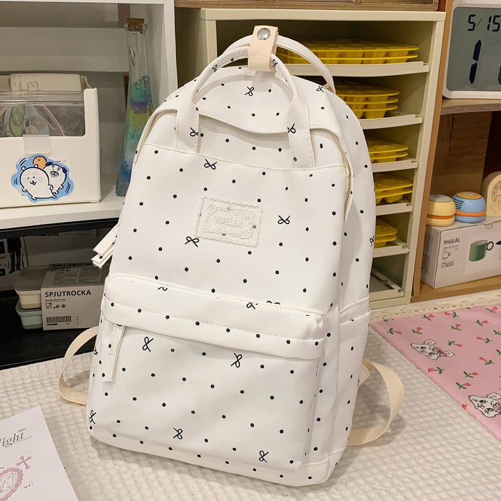 Stylish Dot-Printed Backpack Kalsten