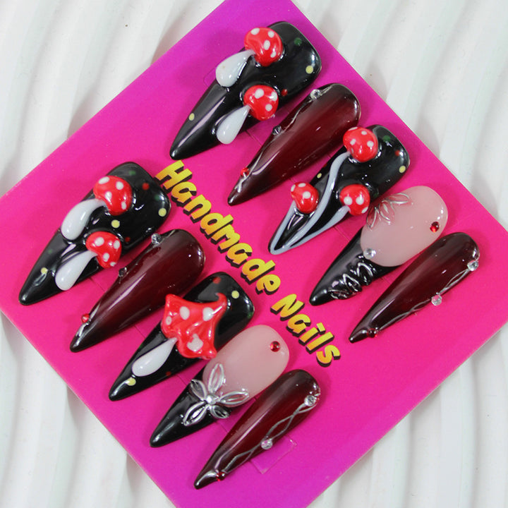Artificial nails with handcrafted 3D designs Kalsten