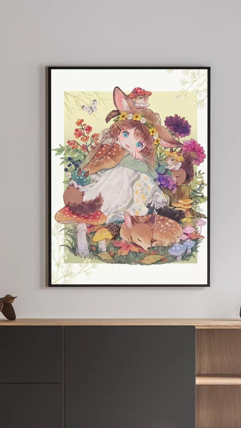Illustrated Fantasy Character Canvas Art Print Kalsten