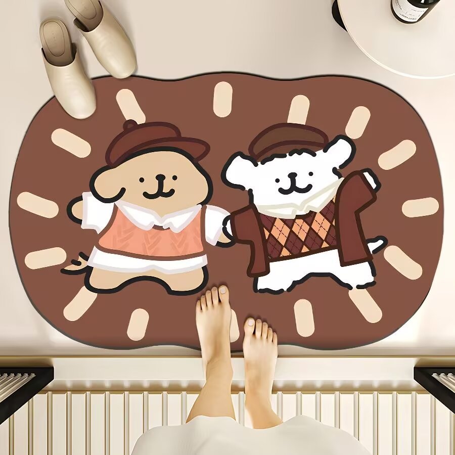 Cute Cartoon Bear Bath Mat Kalsten