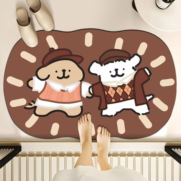 Cute Cartoon Bear Bath Mat Kalsten