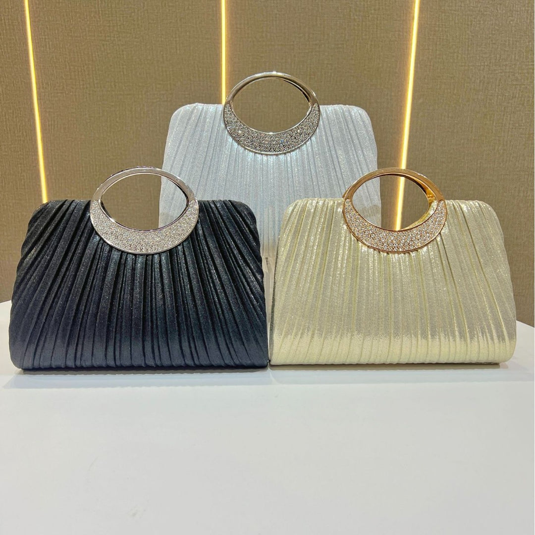 Elegant Pleated Evening Clutch