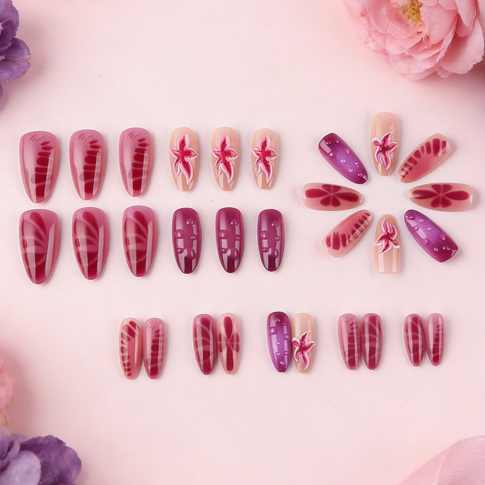 Artistic Floral Press-On Nails Kalsten 1787542981