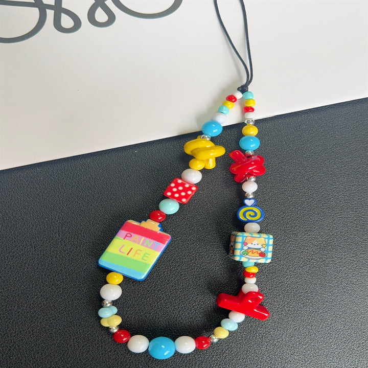 Colorful Themed Beaded Keychain Kalsten