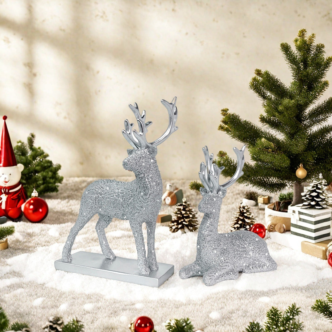 Glittering Reindeer Decorative Figure Kalsten