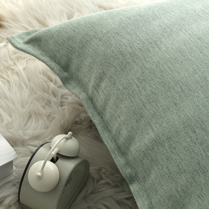 Decorative Linen Throw Pillow Cover with Piped Edge