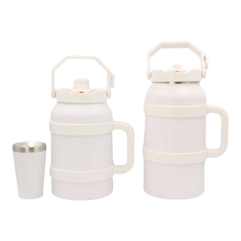 Ladies Insulated Stainless Steel Thermo Bottle with Practical Carry Handle Kalsten