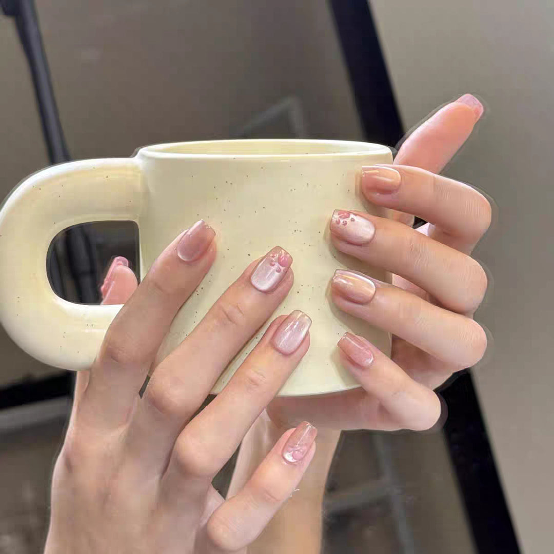 Elegant Stiletto Press-On Nails with Intricate Floral Accents Kalsten