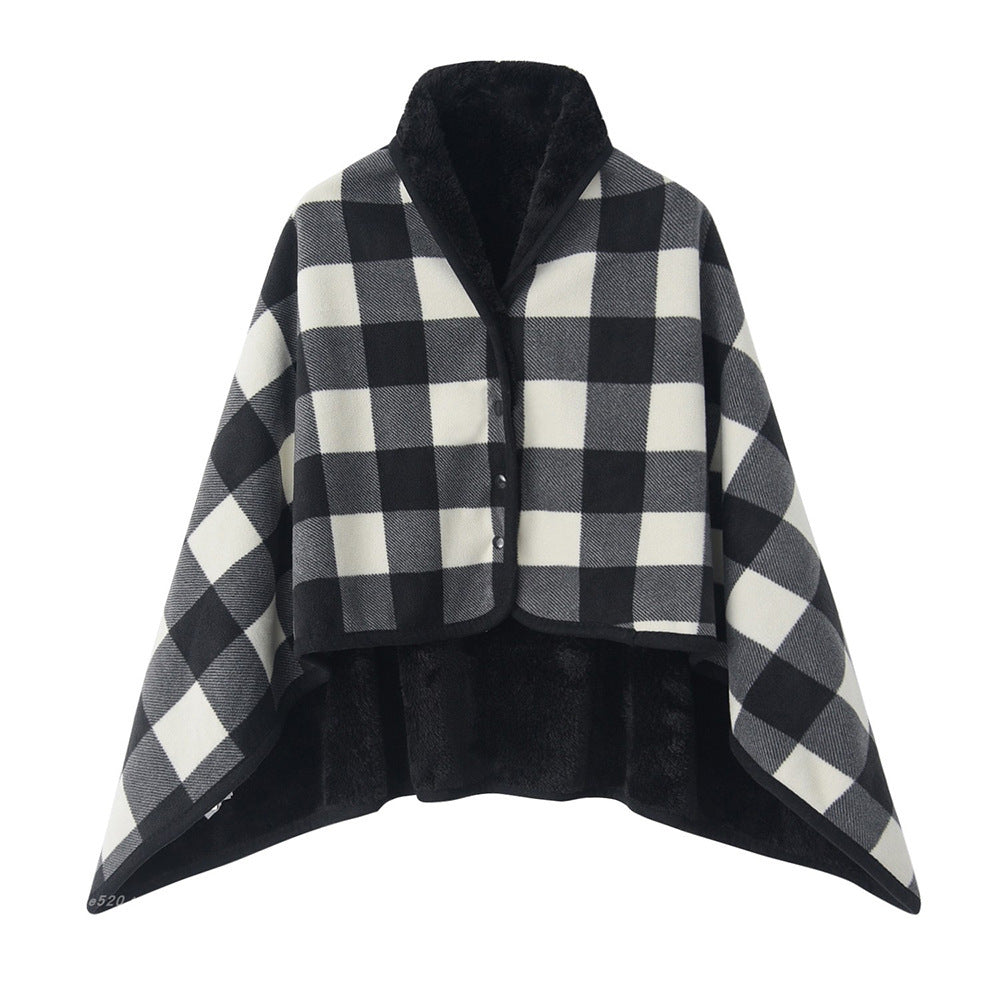 Ladies' wrap blanket made of cozy wool blend Kalsten