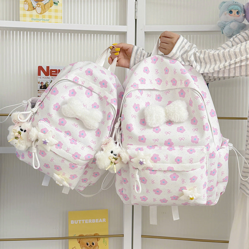 Floral-Embellished Patterned Backpack Kalsten