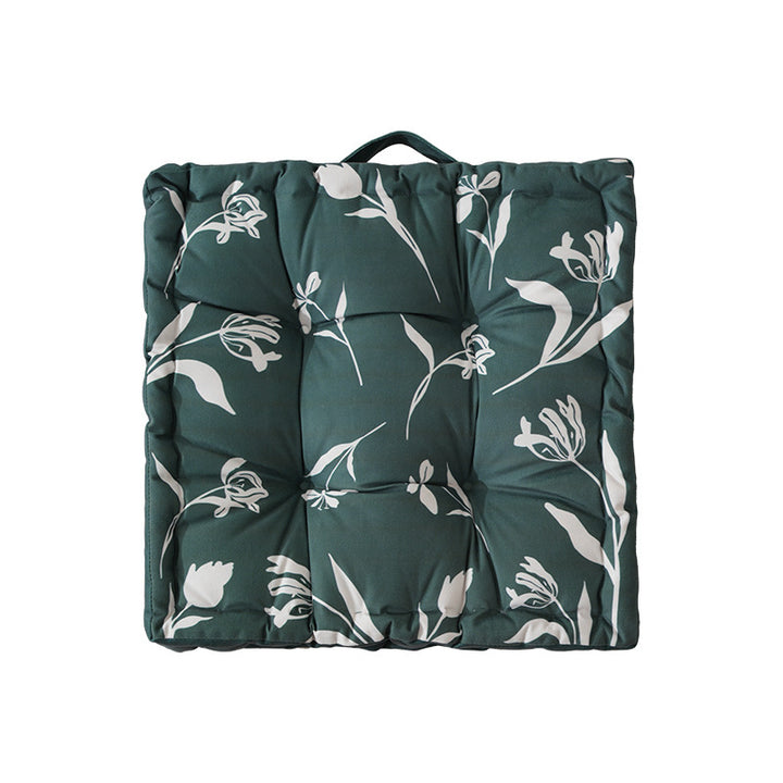 Padded chair cushion with carrying handle and decorative stitching Kalsten