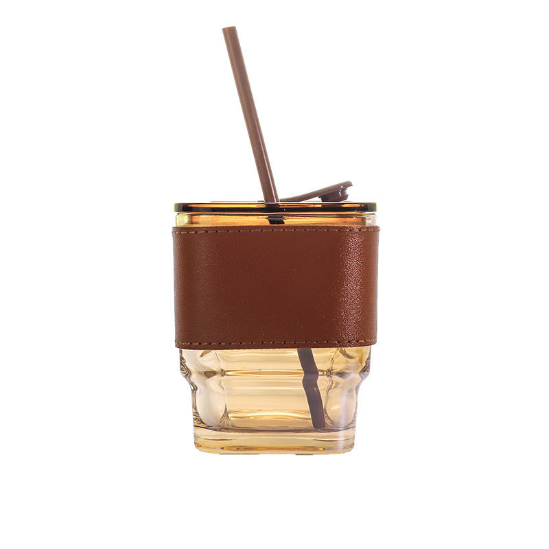 Women's trendy drinking cup with high-quality leather cover Kalsten