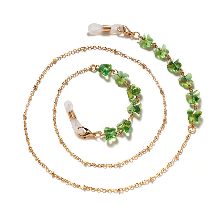 Floral-Embellished Eyewear Chain kalsten