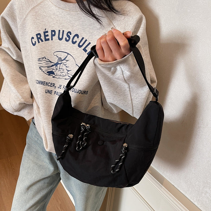Practical shoulder bag with external zip pockets Kalsten