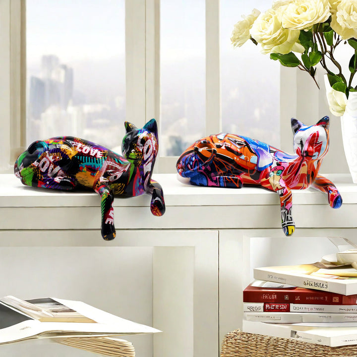 Colorful Cat Sculpture Kalsten