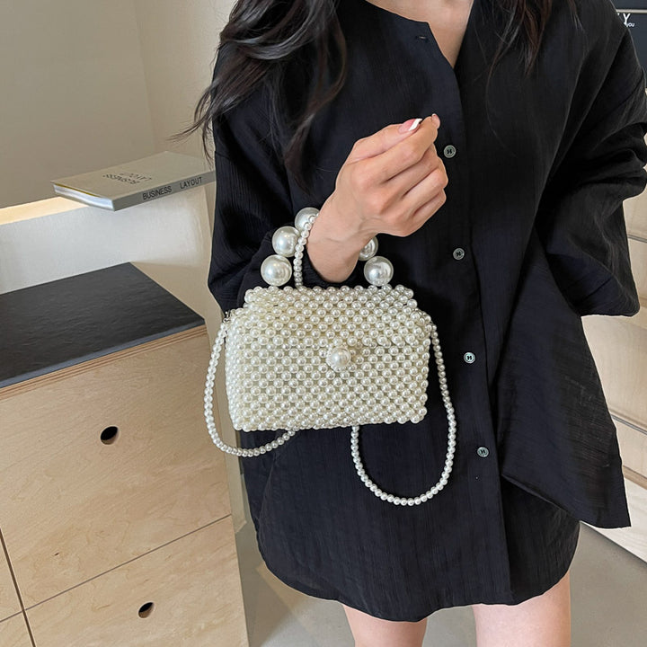 Pearl-Embellished Evening Handbag
