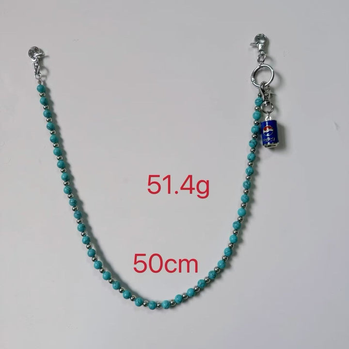 Cropped T-Shirt with Trendy Chain Pendant Kalsten