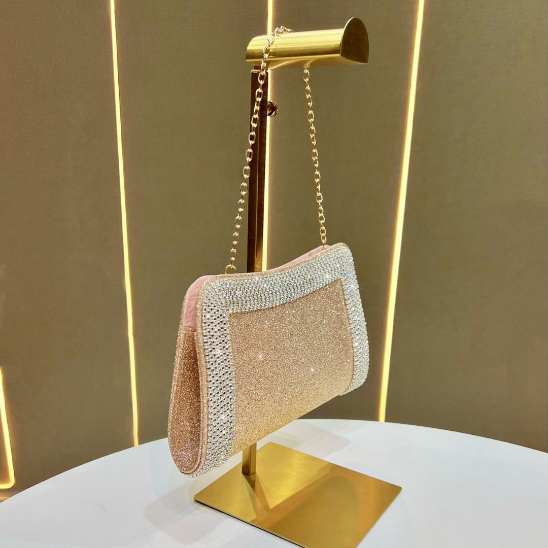 Sparkling Crystal-Trim Clutch