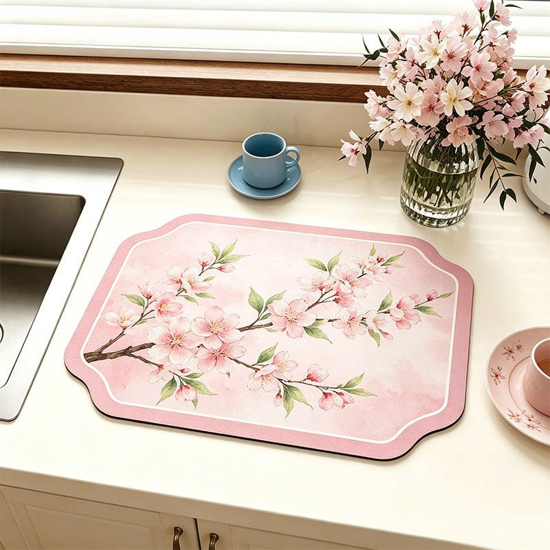 Floral Design Comfort Kitchen Mat for Home