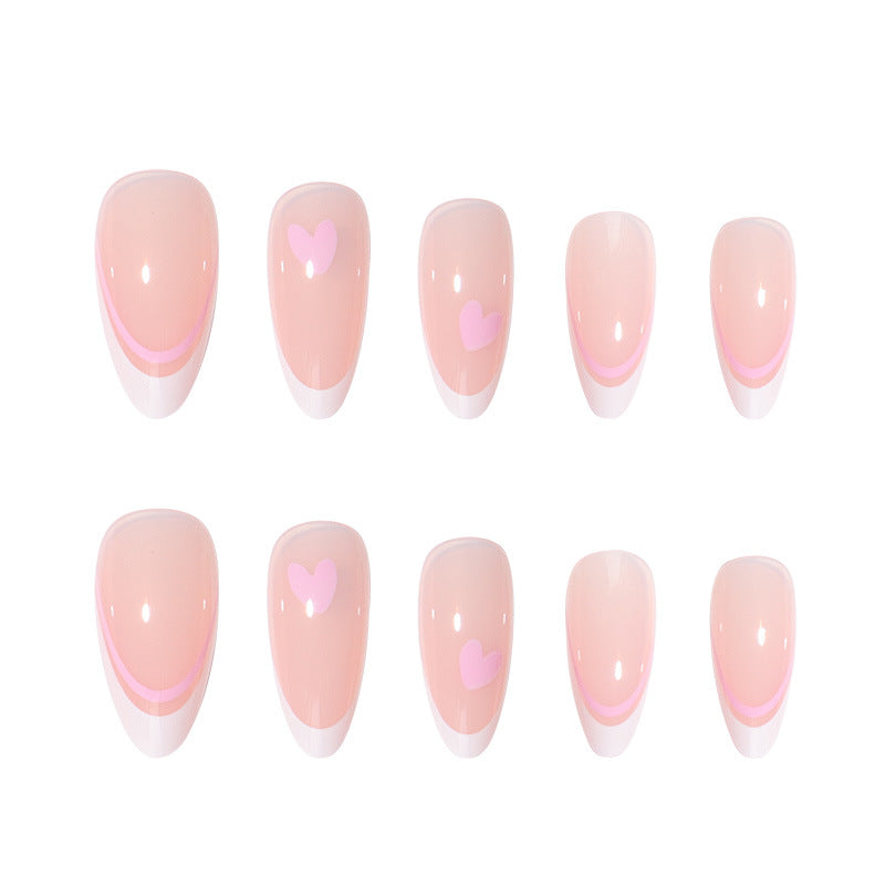 Decorative Heart-Design Press-On Nails Kalsten