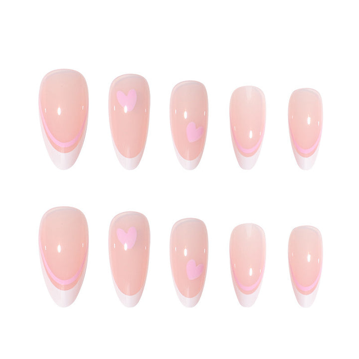 Decorative Heart-Design Press-On Nails Kalsten