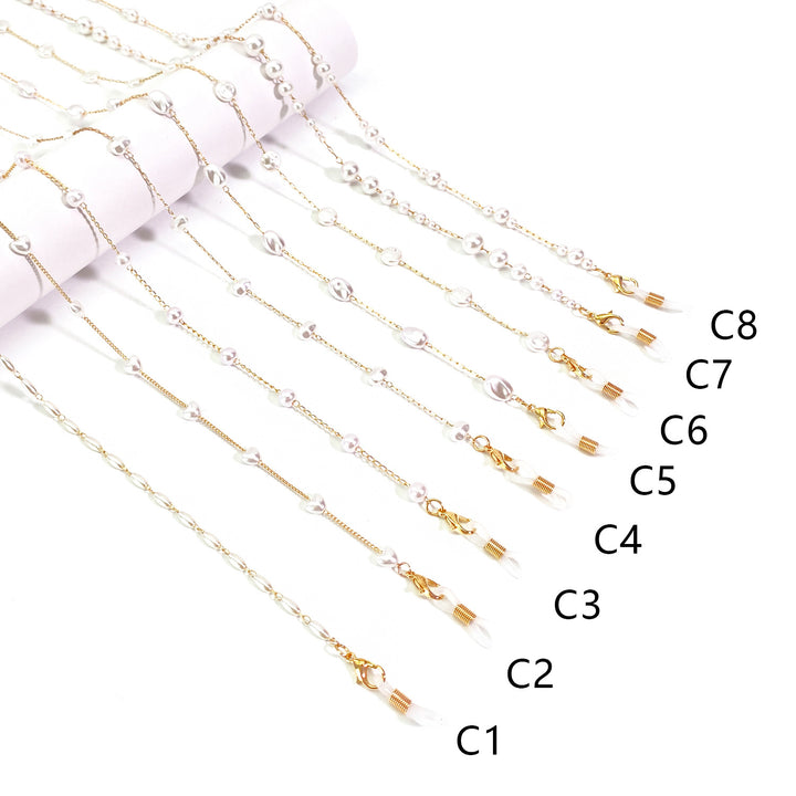 Pearl-Accented Eyewear Chain Kalsten