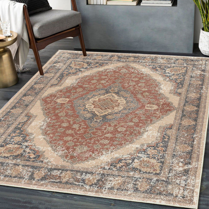 Vintage-Inspired Intricate Floral Area Rug Kalsten