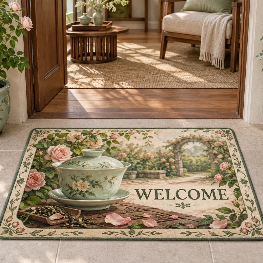 Floral Welcoming Door Mat Kalsten
