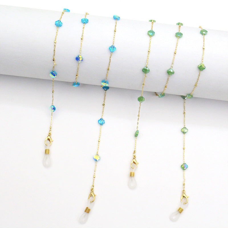 Elegant Crystal-Designed Eyewear Chain Kalsten