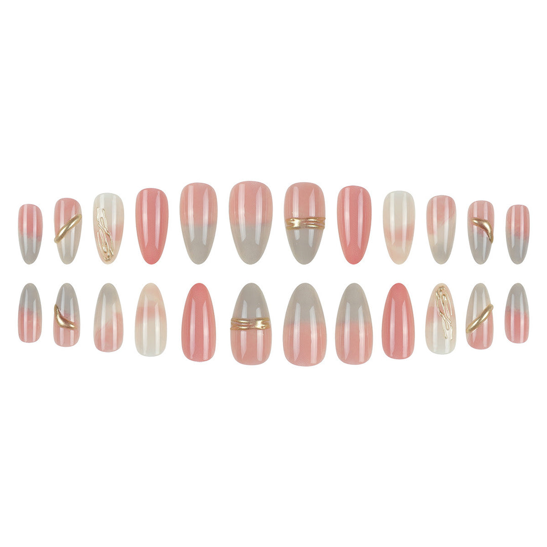 Elegant Stiletto Press-On Nails with Gradient Design Kalsten