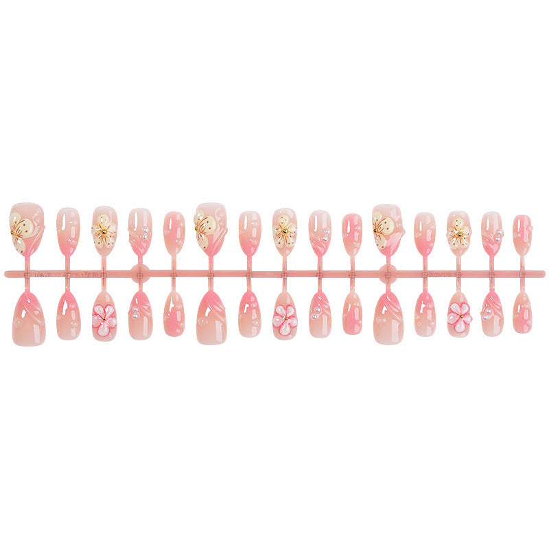 Acrylic nail set with creative floral accents Kalsten