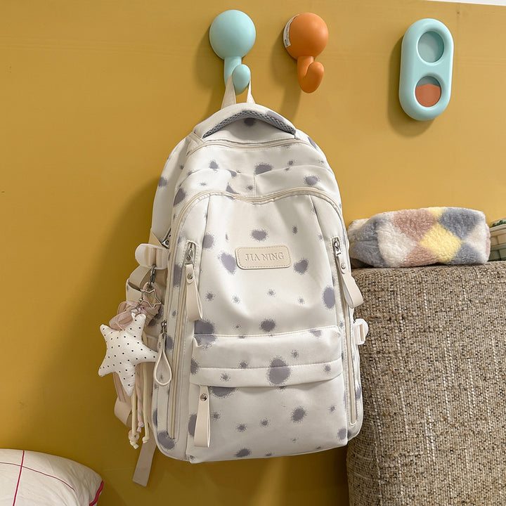 Playful Dot-Printed School Backpack Kalsten