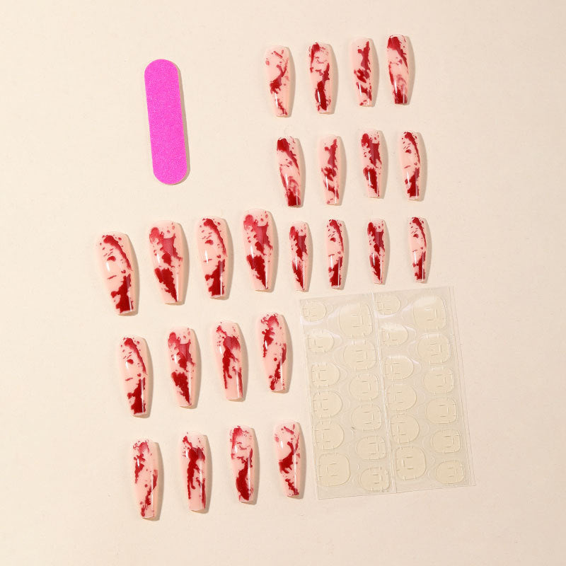 Artistic Blood Splatter Nail Art Extensions Kalsten