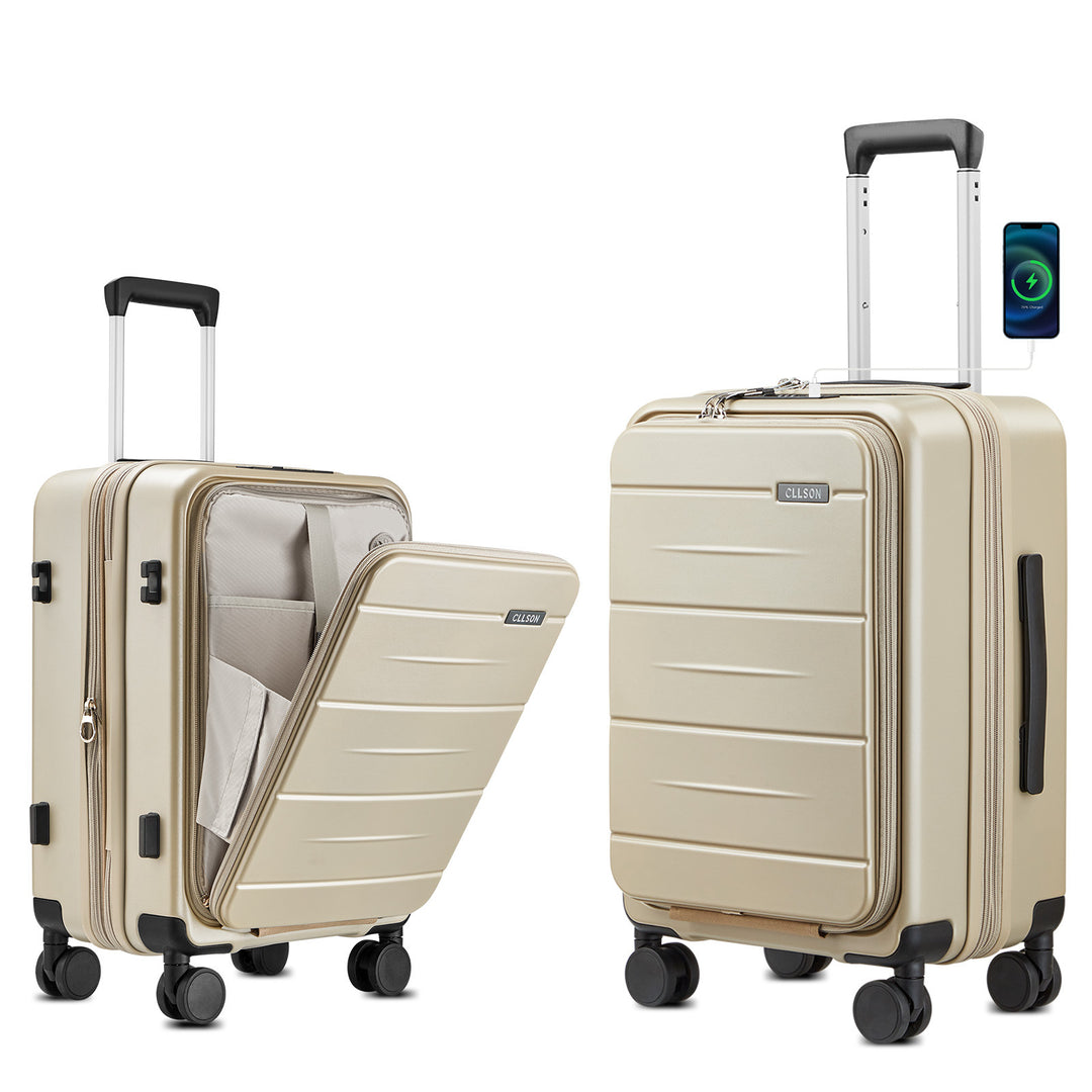Unisex Smart Hard Shell Cab Carry-On Luggage Kalsten