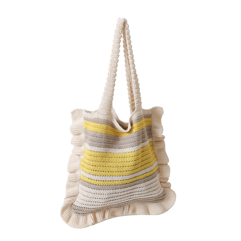 Ruffled Tote Bag